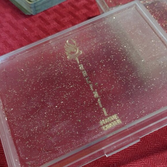 Vintage Stancraft Coat of Arms Playing Cards and Plastic Glitter Case - Picture 3 of 16